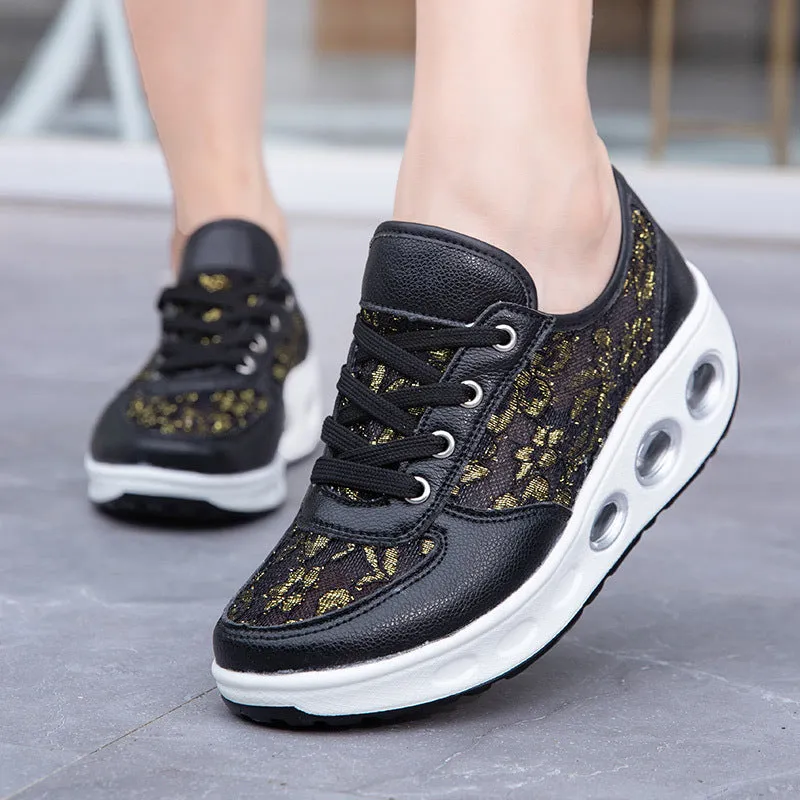 Air cushion, comfort and heightened shoes