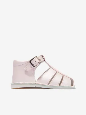 Andanines Baby Girls Leather Heart Sandals