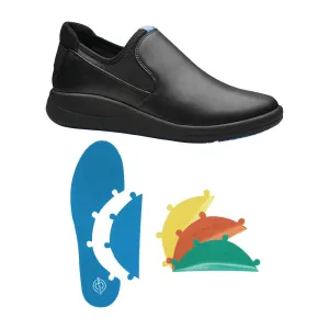 BB741-42 WearerTech Vitalise Slip on Shoe Black/Black with Modular Insole Size 42