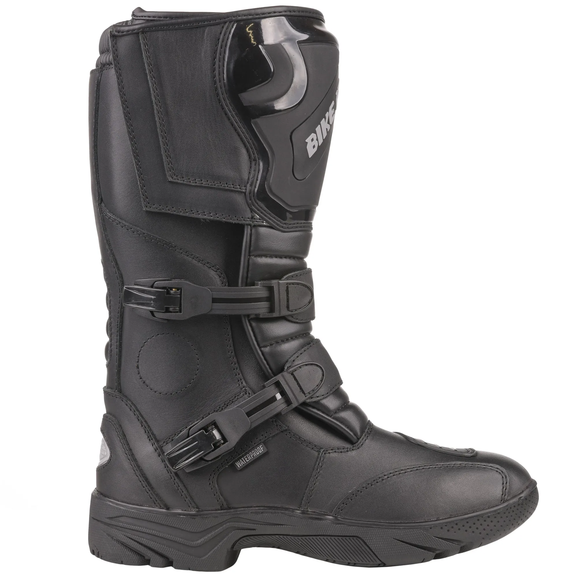 Bike It 'Triple-Black' Motorcycle Adventure Boot (Black)