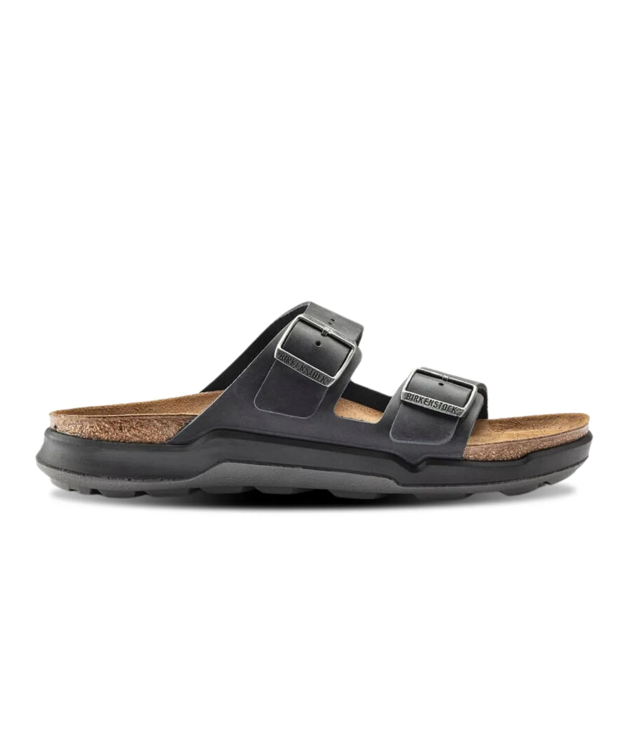 Birkenstock Arizona Cross Town Oiled Leather Black Womens Sandals