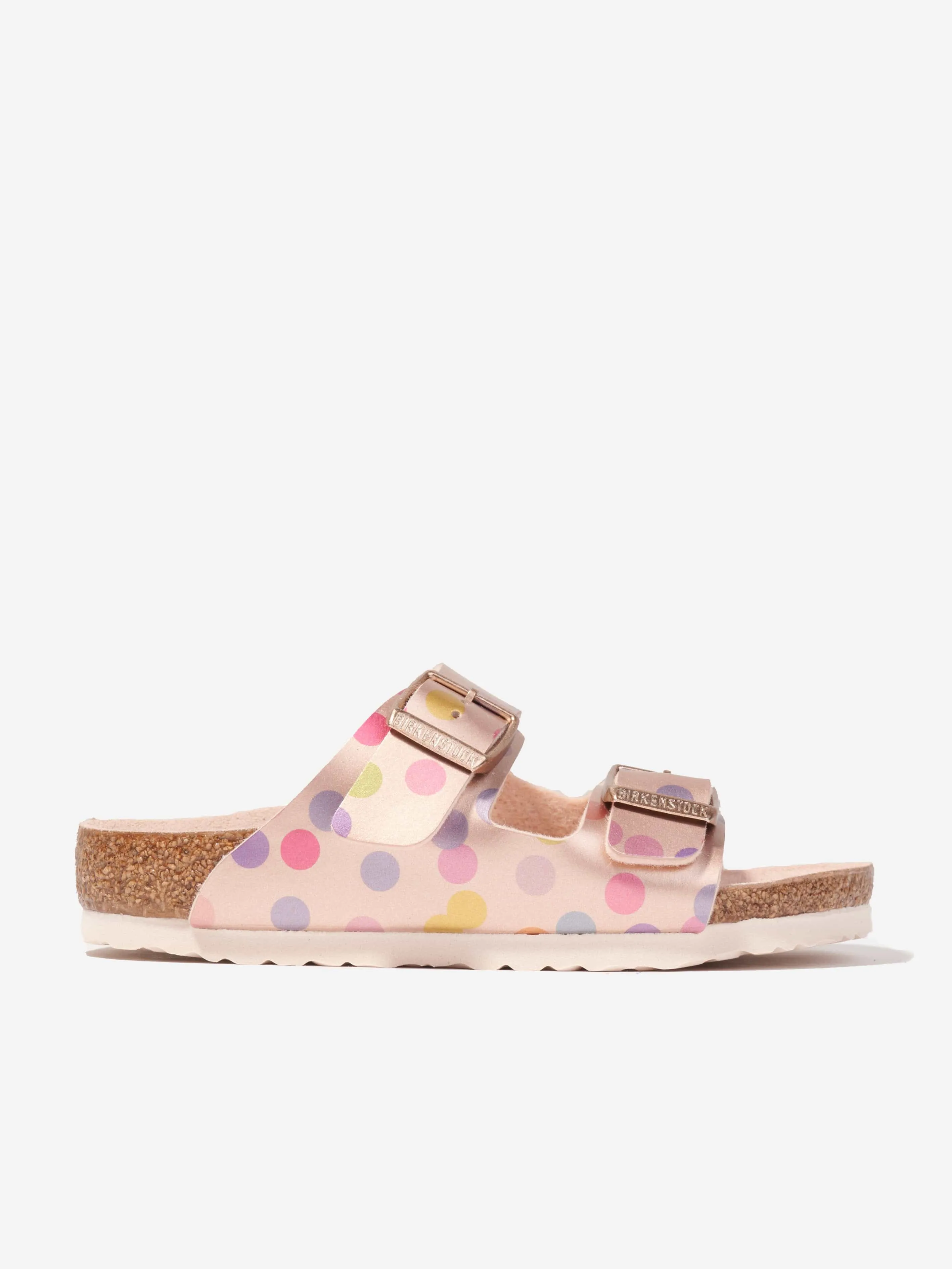 BIRKENSTOCK Girls Arizona Metallic Dots Sandals in Copper