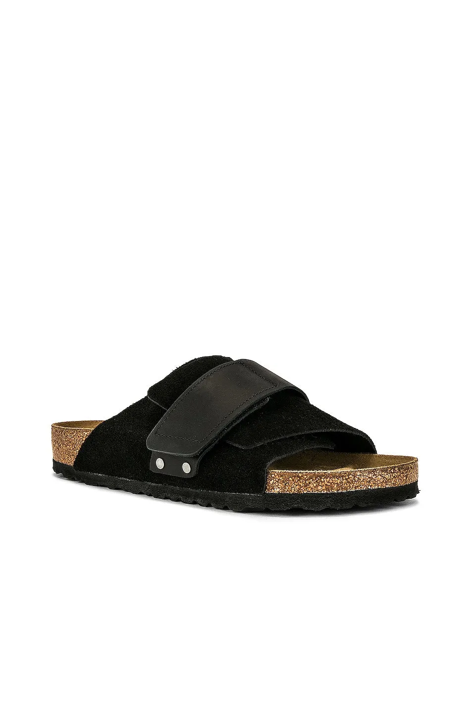 Birkenstock Kyoto Suede Nubuck Slippers, black