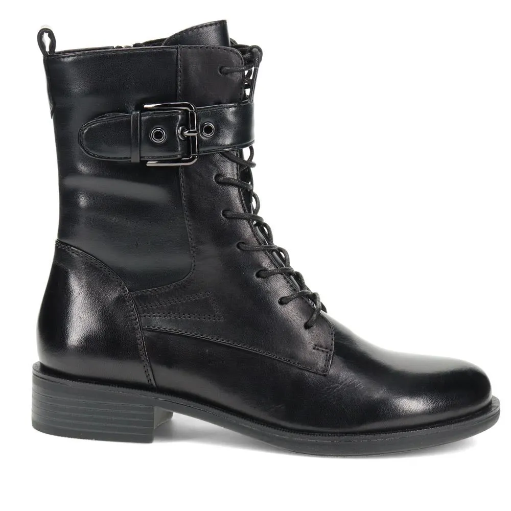 Buckle-Detailed Lace-Up Ankle Boots - SINO40504 / 326 461