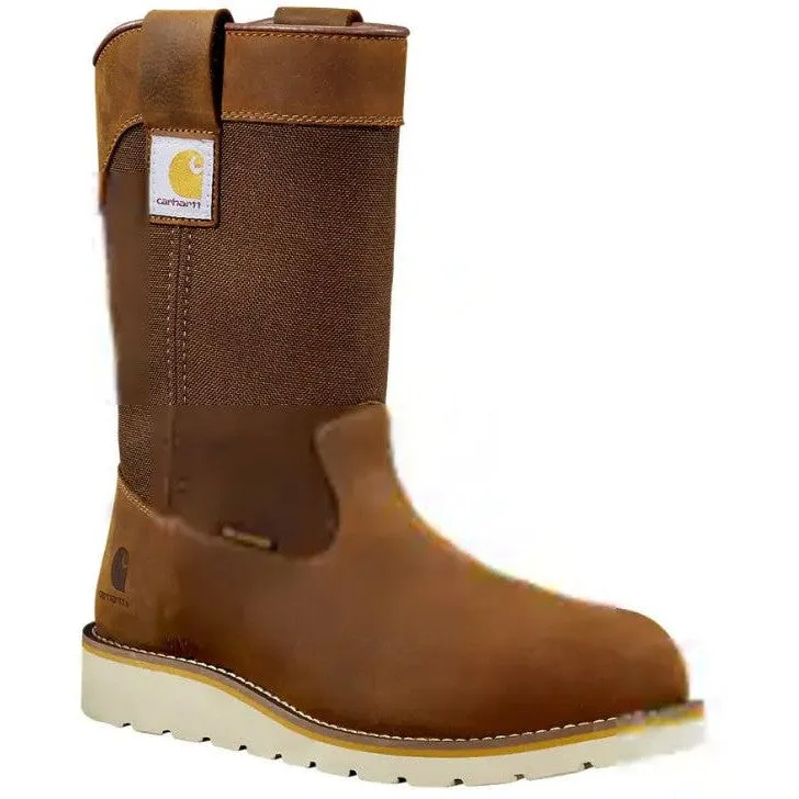 Carhartt Men's 10" Steel Toe WP Wedge Wellington Work Boot -Brown- FW1232-M