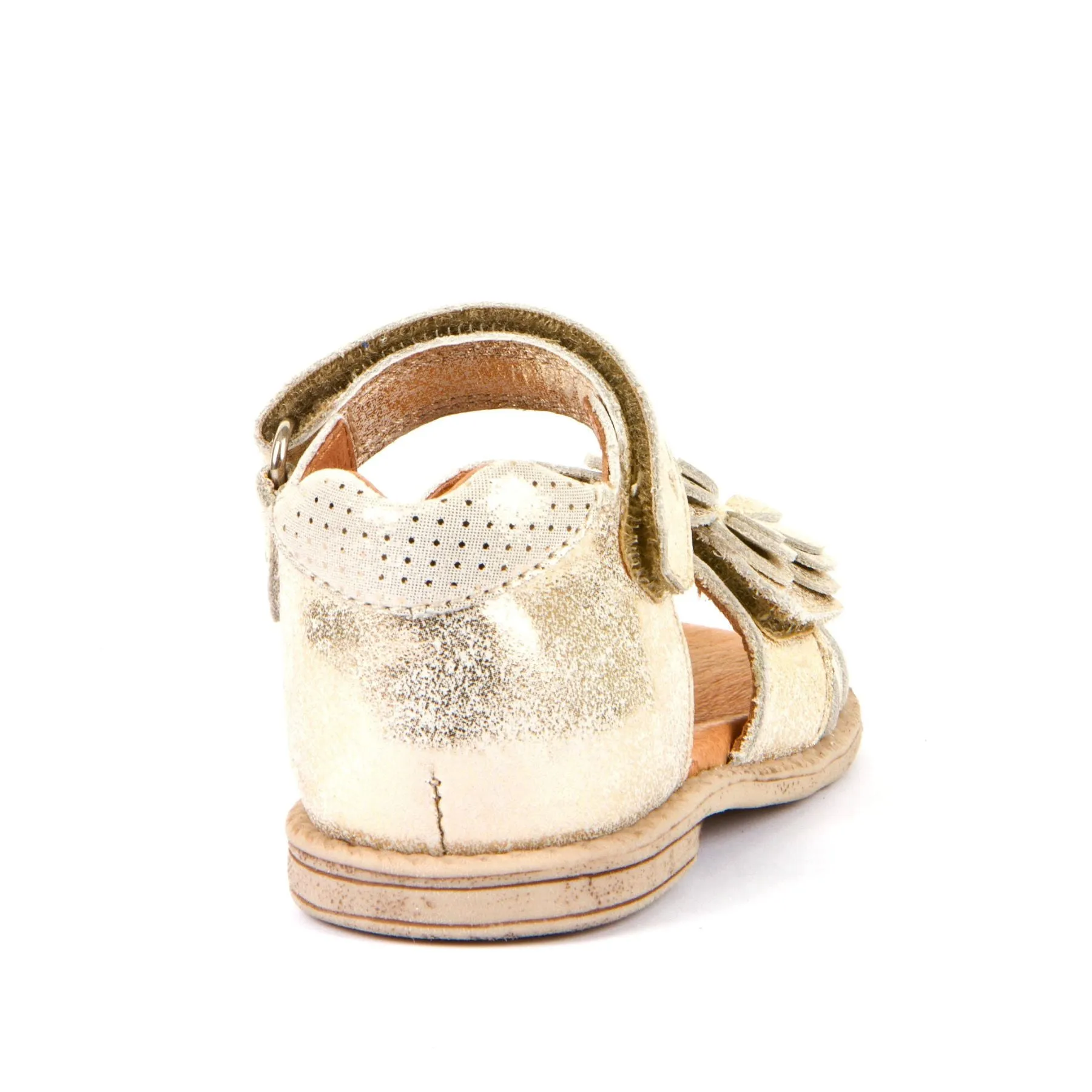 Carlina Closed Heel Sandal, Gold Flower