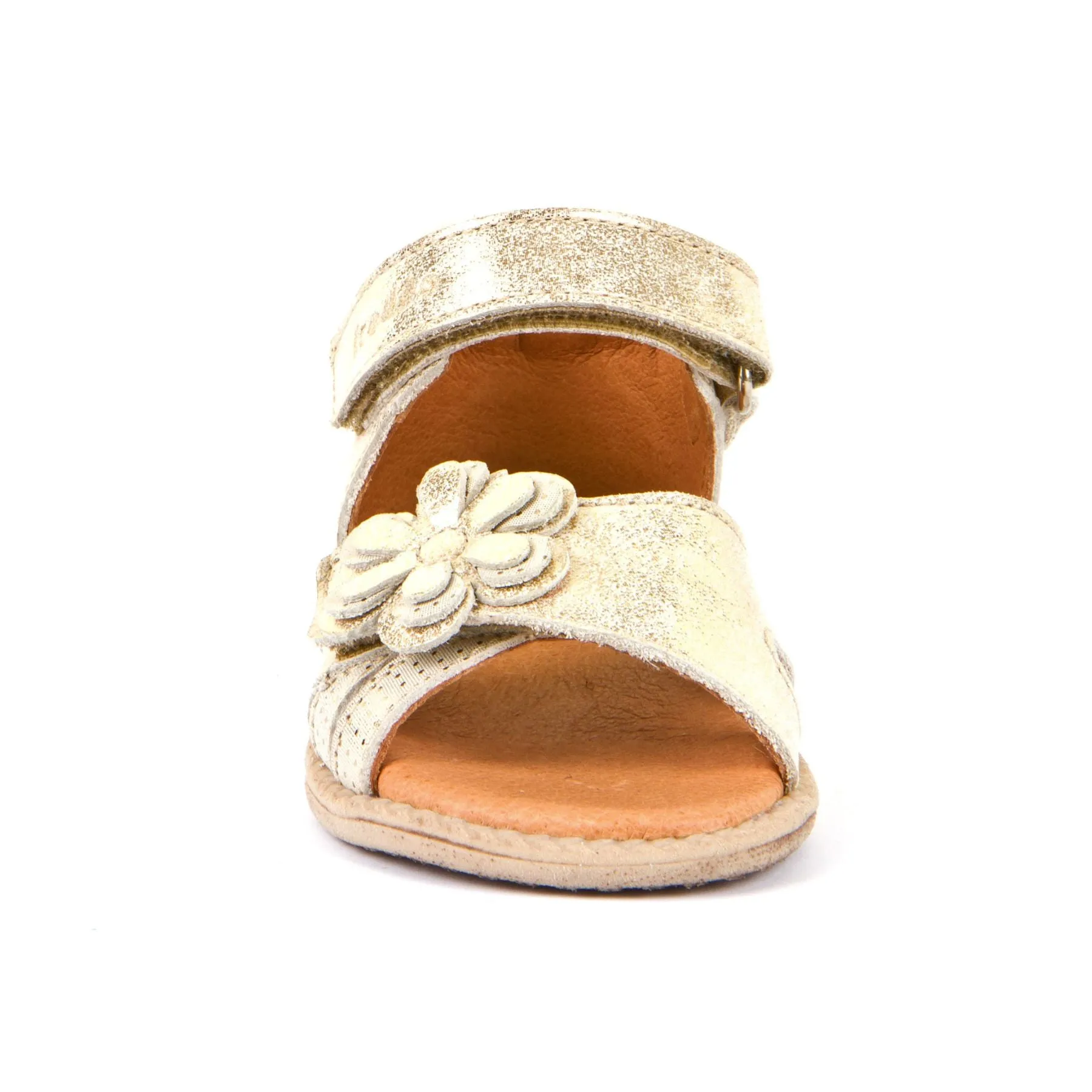 Carlina Closed Heel Sandal, Gold Flower