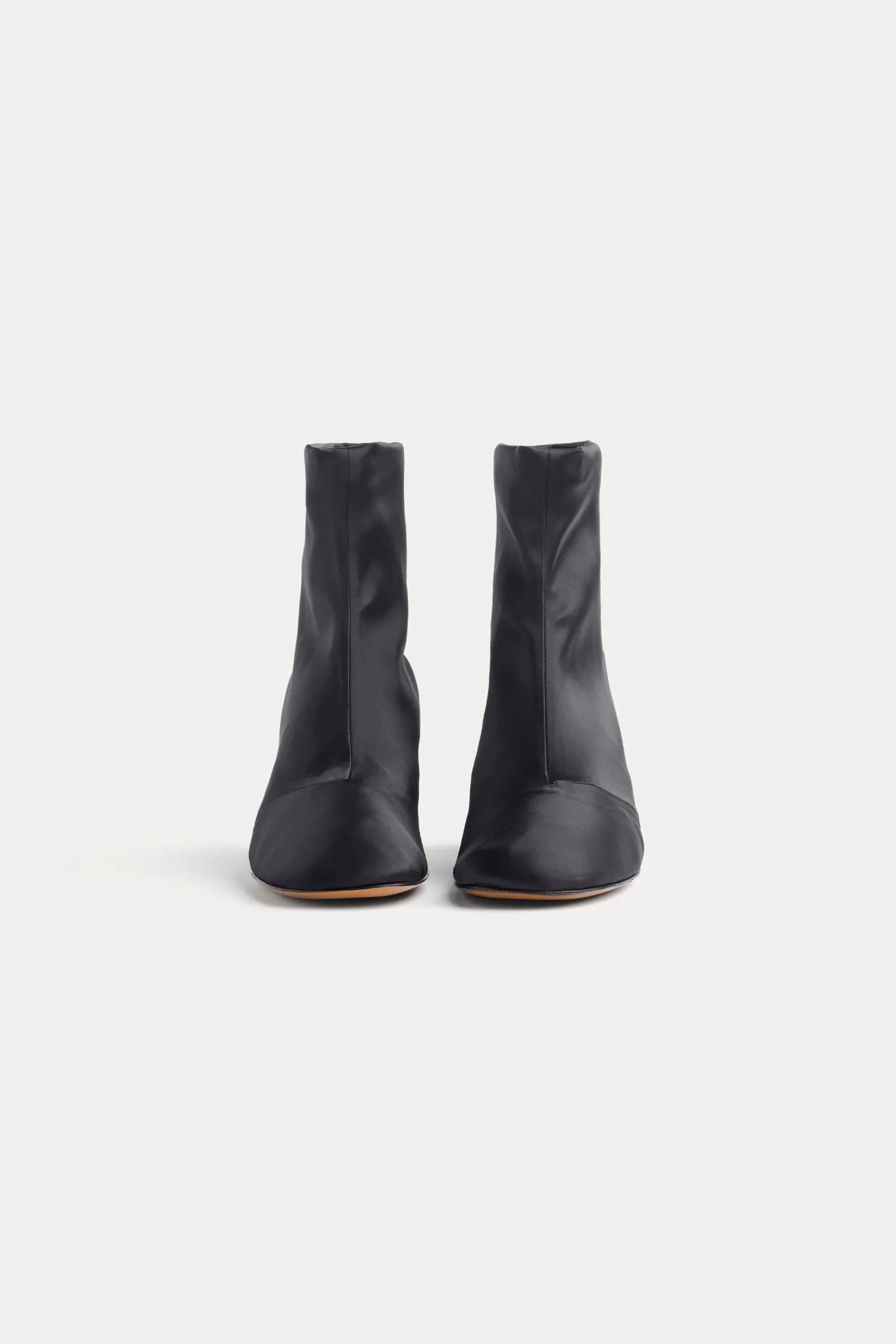 Chic Satin Leather Anckle Boots