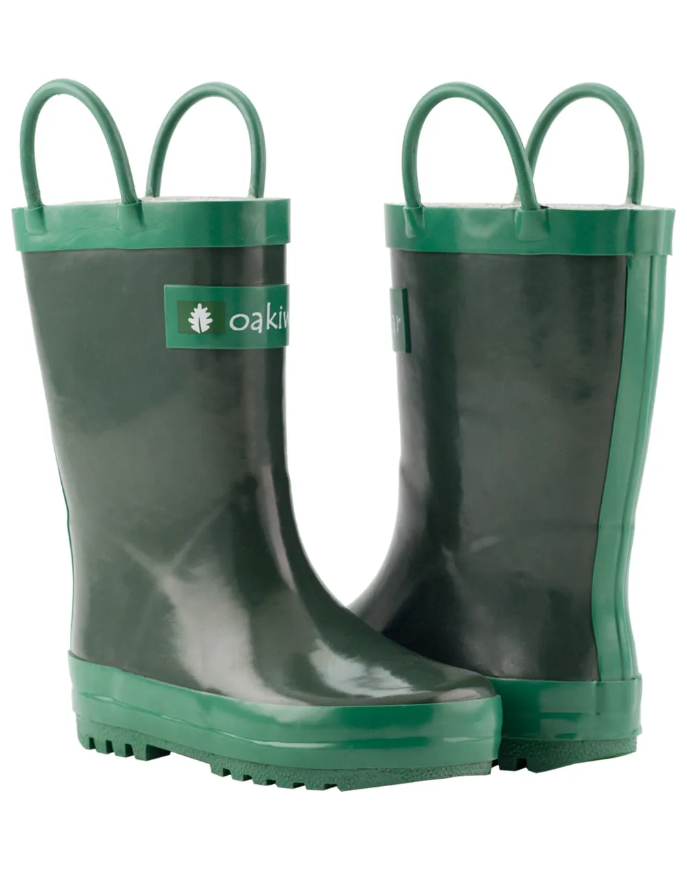 CHILDREN’S RUBBER RAIN BOOTS NATURE GREEN