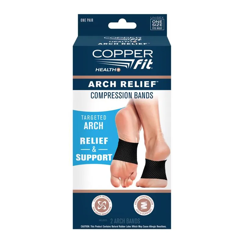 Copper Fit Health  Black Basic Foot Compression Sleeve 1 box 2 ct