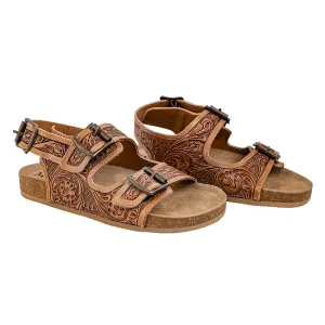 Dixon Trails Hand-Tooled Sandals