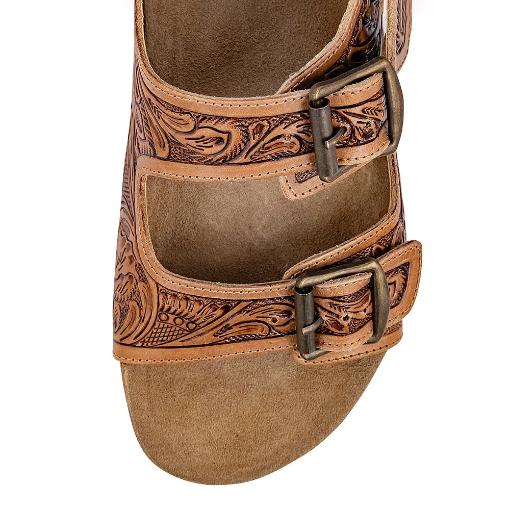 Dixon Trails Hand-Tooled Sandals