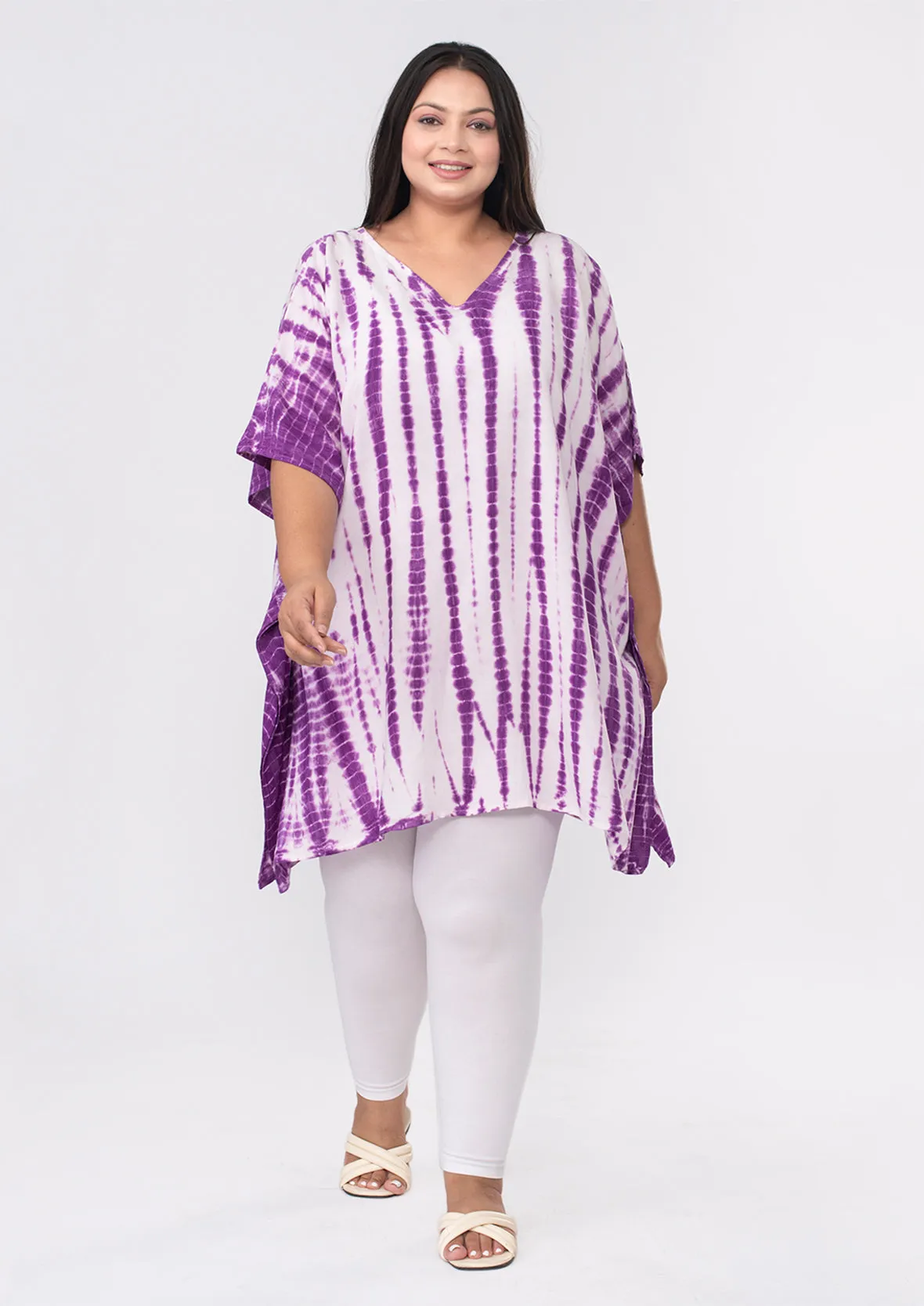 Dotted Tie-Dye Print Kaftan