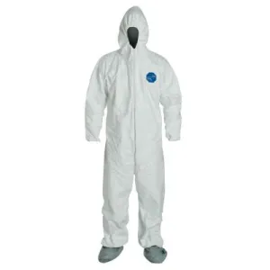 DuPont™ Tyvek® 400 Coverall with Attached Hood and Boots, White, 4X-Large, TY122S-4XL