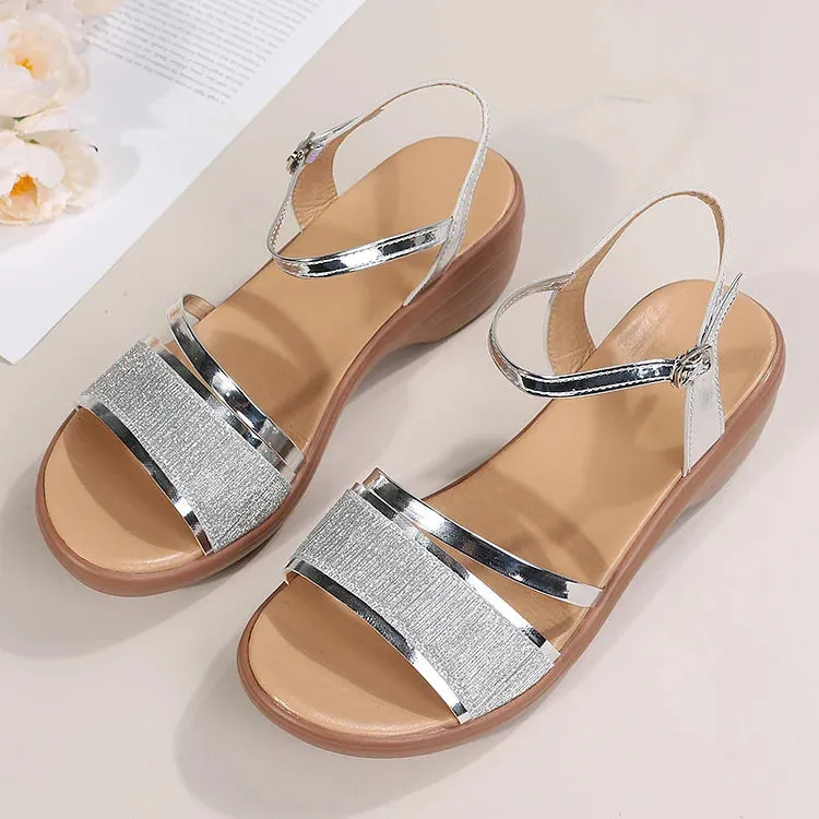 Eloise - Strappy Wedge Sandals for Elegant Comfort