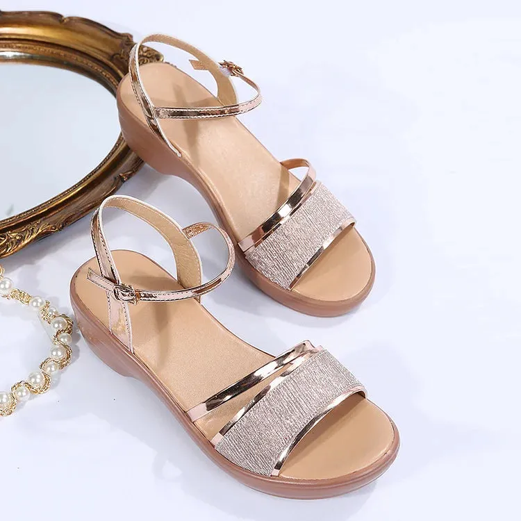 Eloise - Strappy Wedge Sandals for Elegant Comfort