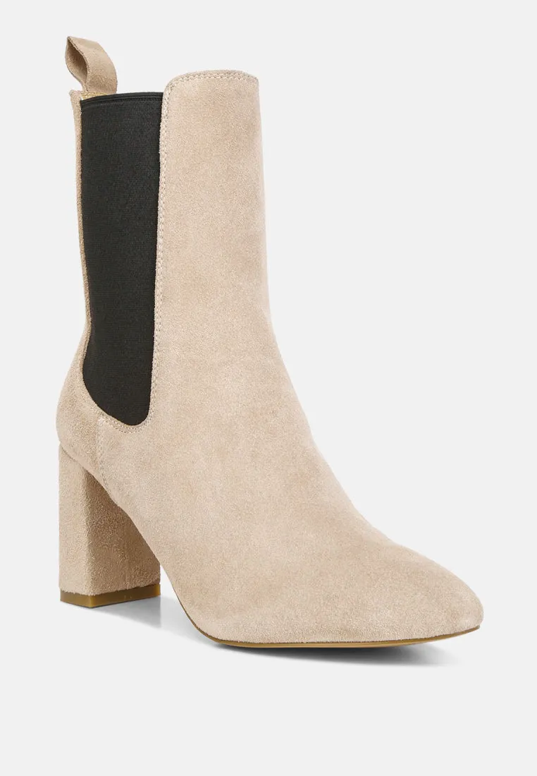 Gaven Suede High Ankle Chelsea Boots