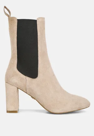 Gaven Suede High Ankle Chelsea Boots