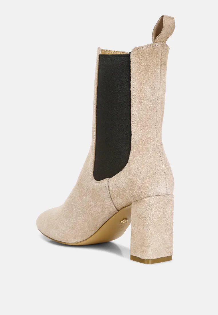 Gaven Suede High Ankle Chelsea Boots