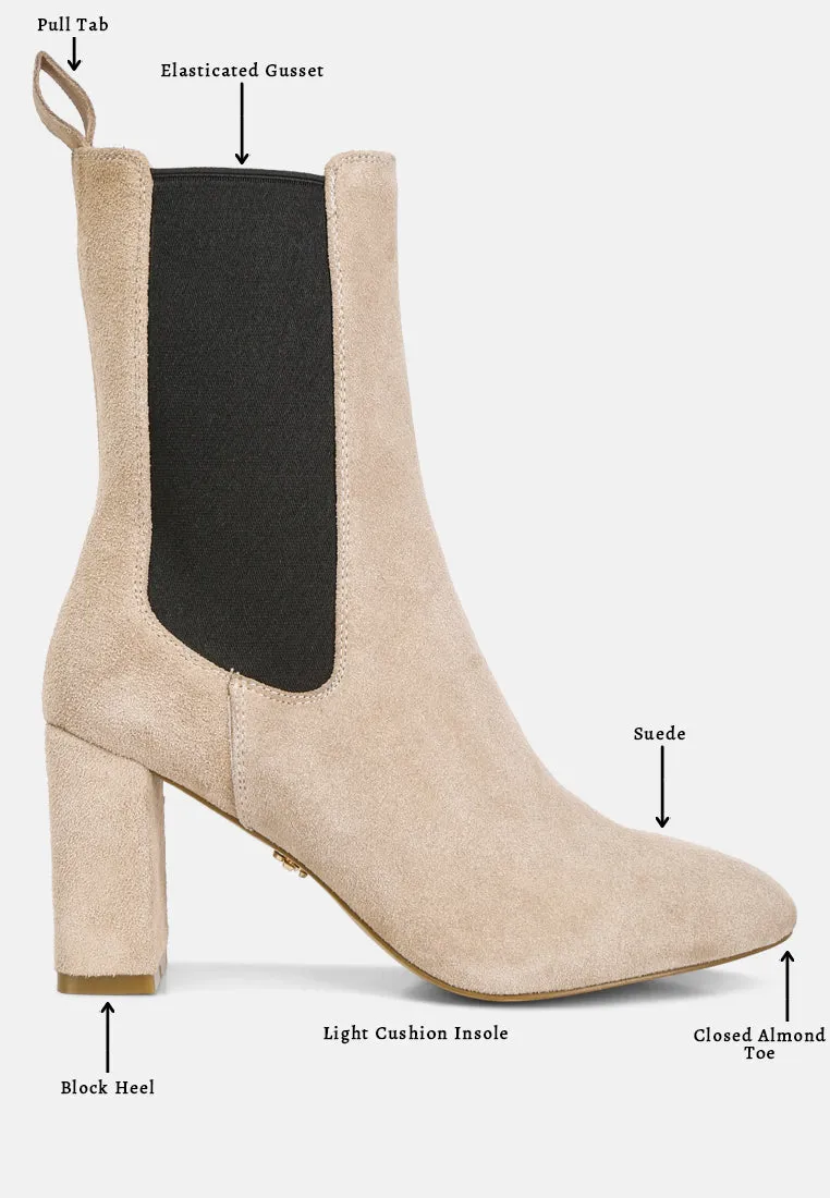 Gaven Suede High Ankle Chelsea Boots