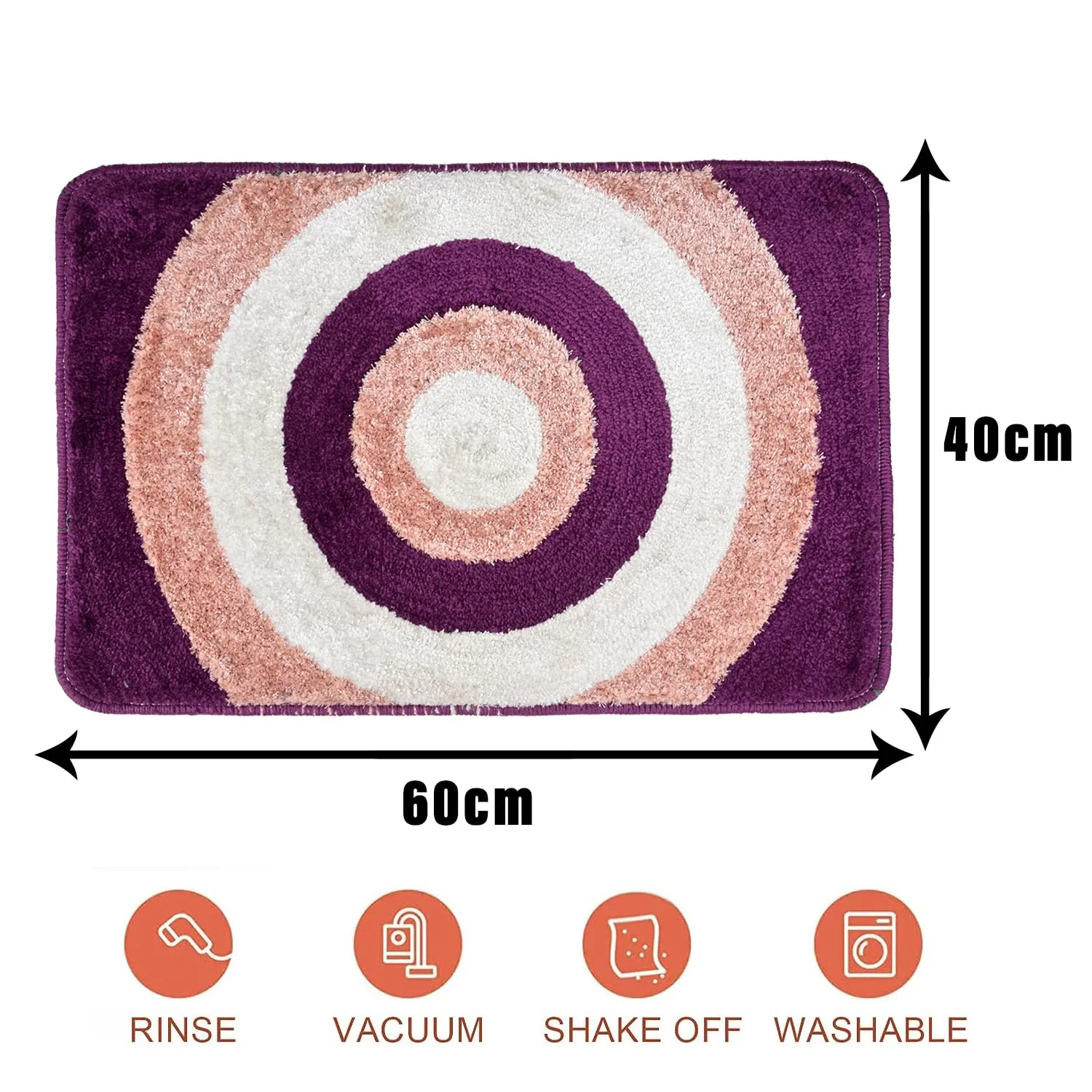 Heart Home Door Mat | Dust Trapper Mat | Door Entrance Mat | Anti-Skid Door Mat | Floor Mat for Home Entrance | Gola Far Design Door Mat | Entryway Door Mat | Purple