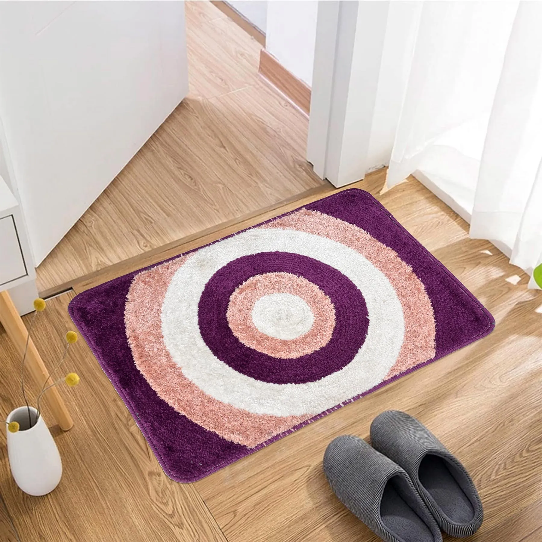 Heart Home Door Mat | Dust Trapper Mat | Door Entrance Mat | Anti-Skid Door Mat | Floor Mat for Home Entrance | Gola Far Design Door Mat | Entryway Door Mat | Purple