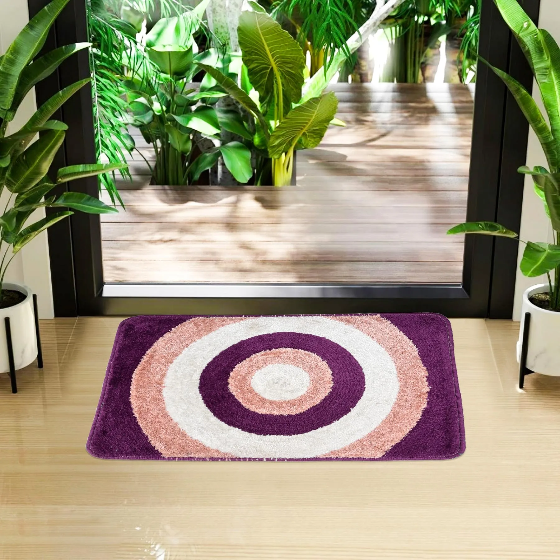 Heart Home Door Mat | Dust Trapper Mat | Door Entrance Mat | Anti-Skid Door Mat | Floor Mat for Home Entrance | Gola Far Design Door Mat | Entryway Door Mat | Purple