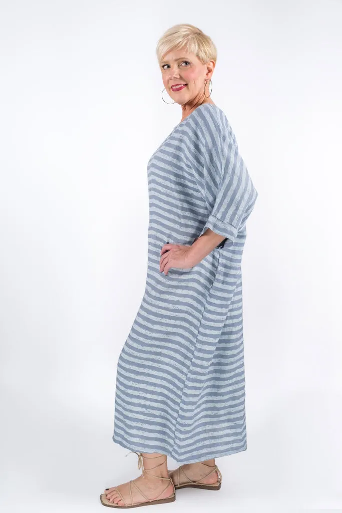 Kasia Cabana Stripe Linen Dress (DSS119)