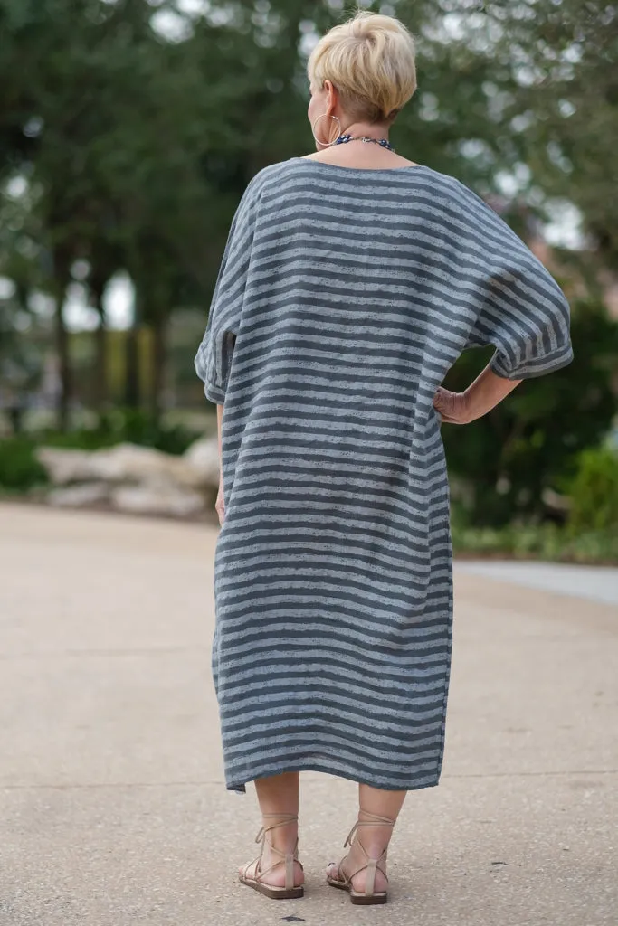 Kasia Cabana Stripe Linen Dress (DSS119)