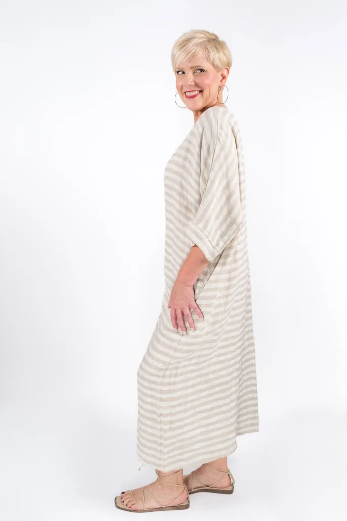 Kasia Cabana Stripe Linen Dress (DSS119)