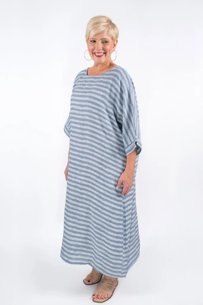 Kasia Cabana Stripe Linen Dress (DSS119)