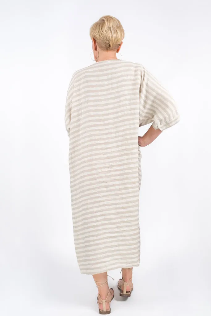 Kasia Cabana Stripe Linen Dress (DSS119)