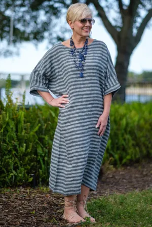 Kasia Cabana Stripe Linen Dress (DSS119)