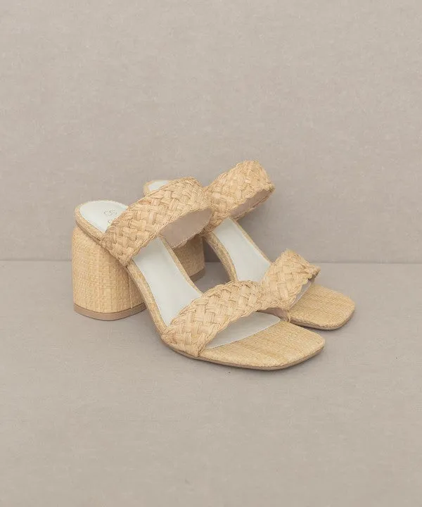 Kayla - Raffia Sandal Heel