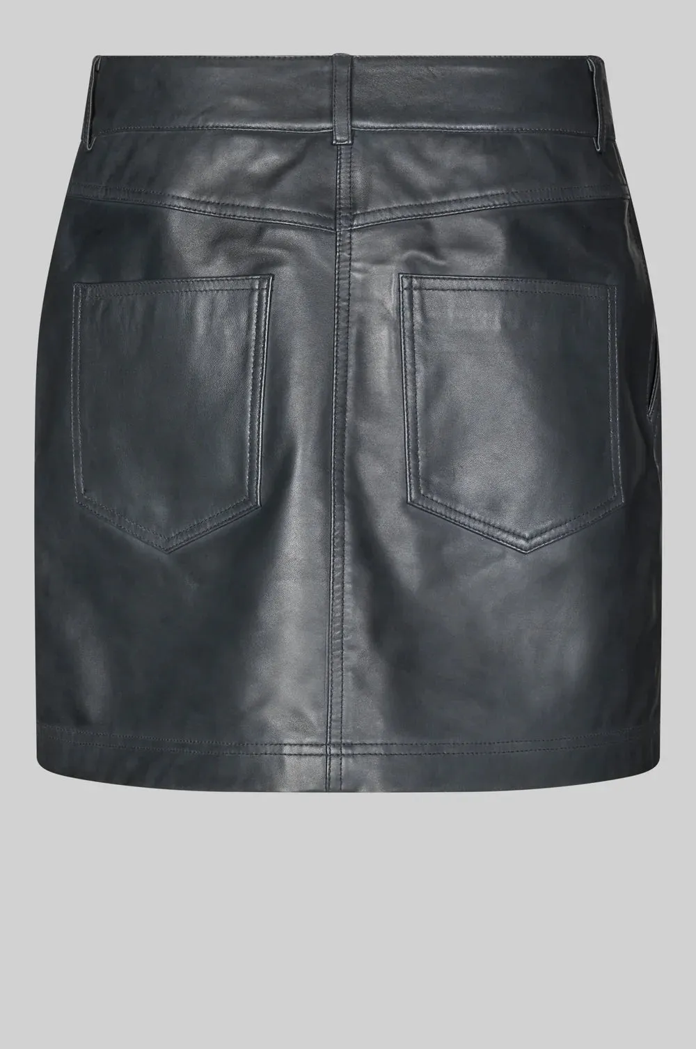 Letho Leather Skirt Volcanic Ash