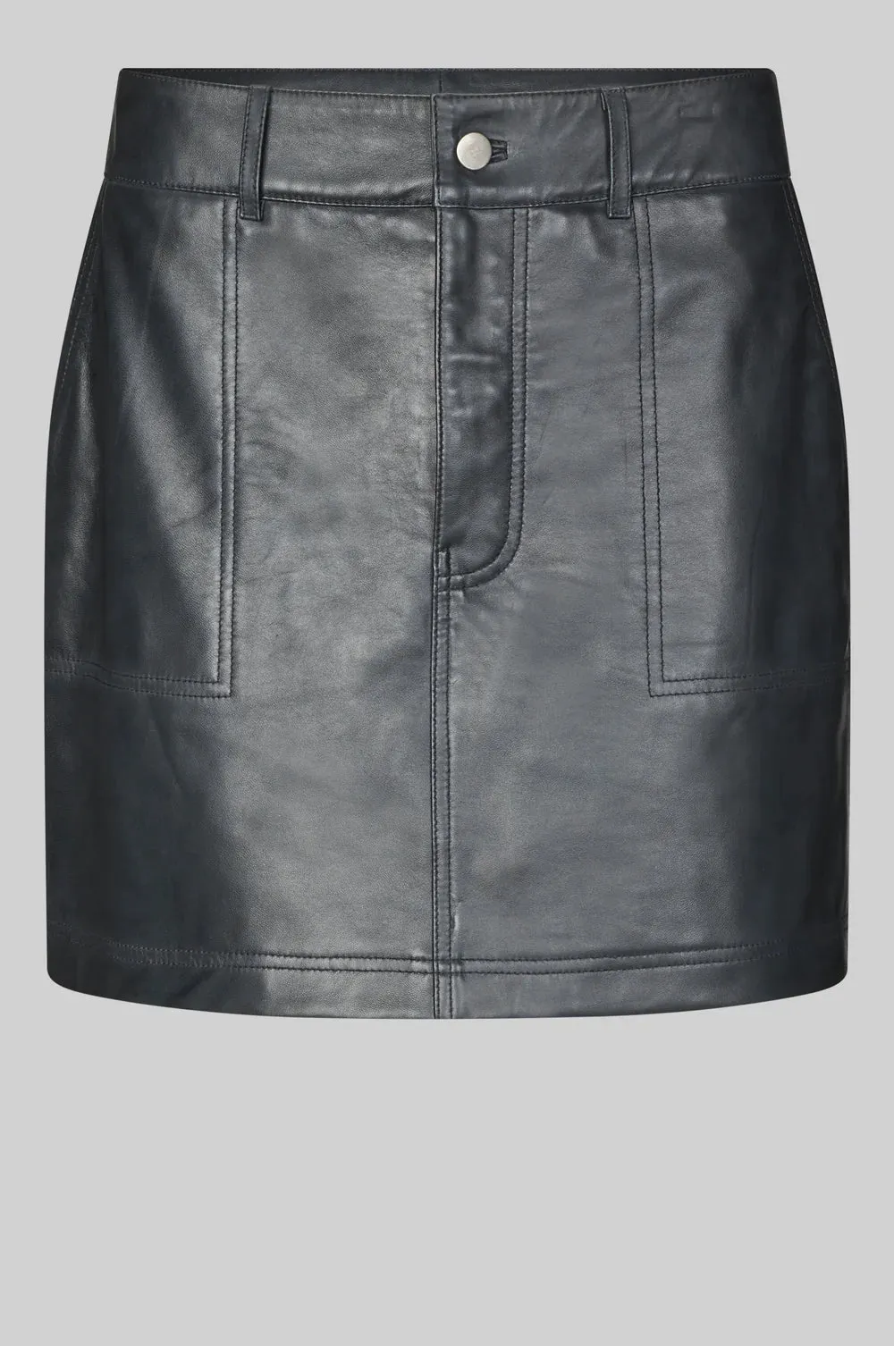 Letho Leather Skirt Volcanic Ash