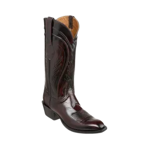 Lucchese Boots Men's Black Cherry Brush Narrow Square Toe Boots