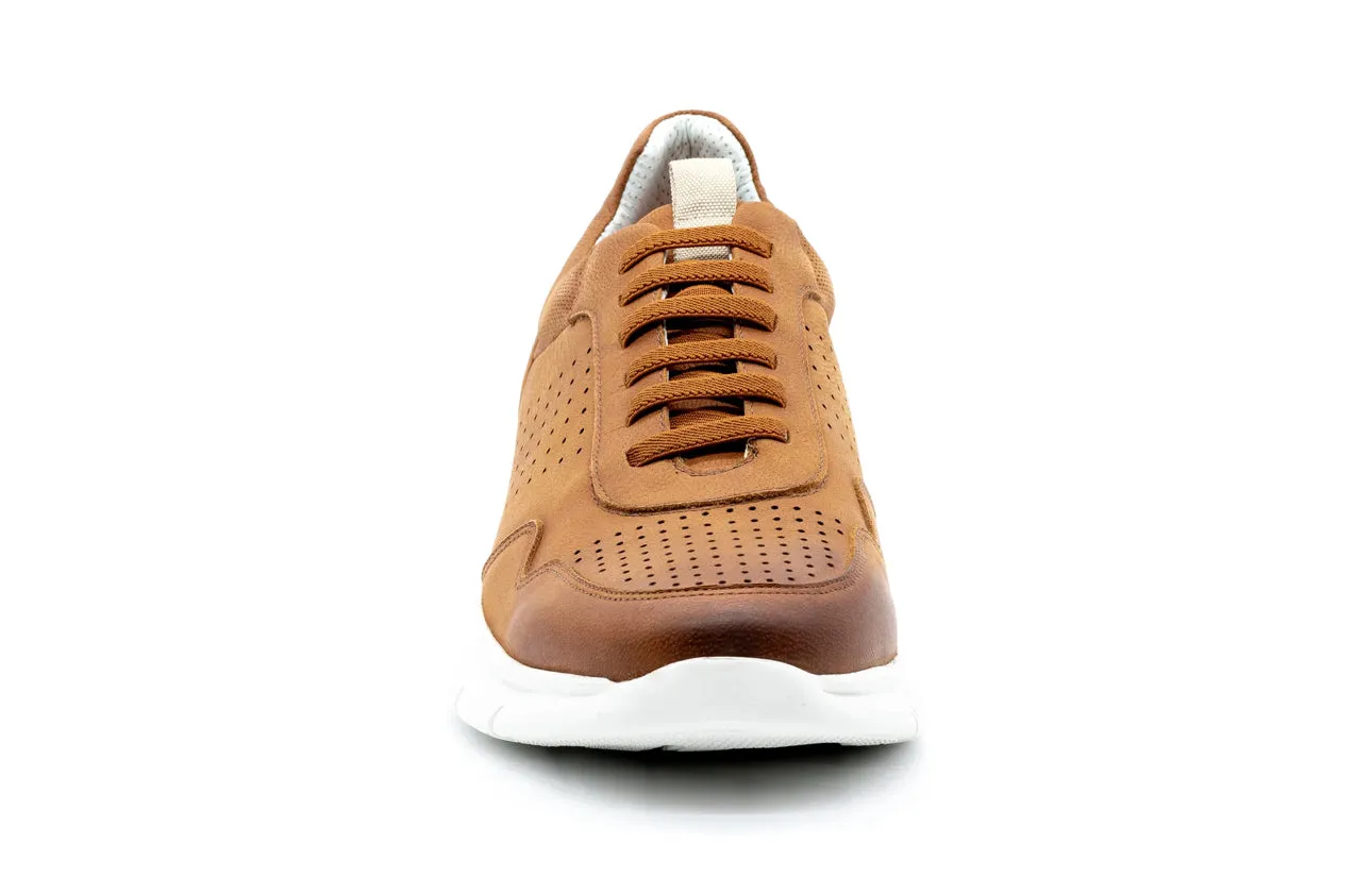 Luke Extra Light Glove Leather Sneakers in Tobacco by Martin Dingman