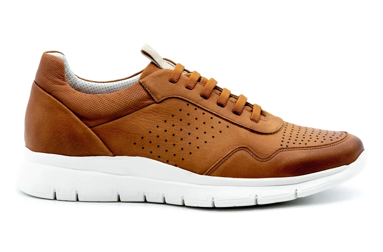 Luke Extra Light Glove Leather Sneakers in Tobacco by Martin Dingman