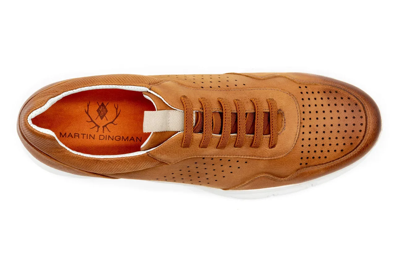 Luke Extra Light Glove Leather Sneakers in Tobacco by Martin Dingman