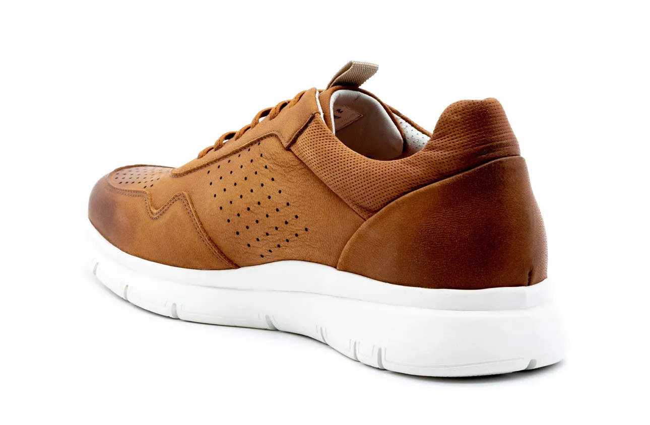 Luke Extra Light Glove Leather Sneakers in Tobacco by Martin Dingman