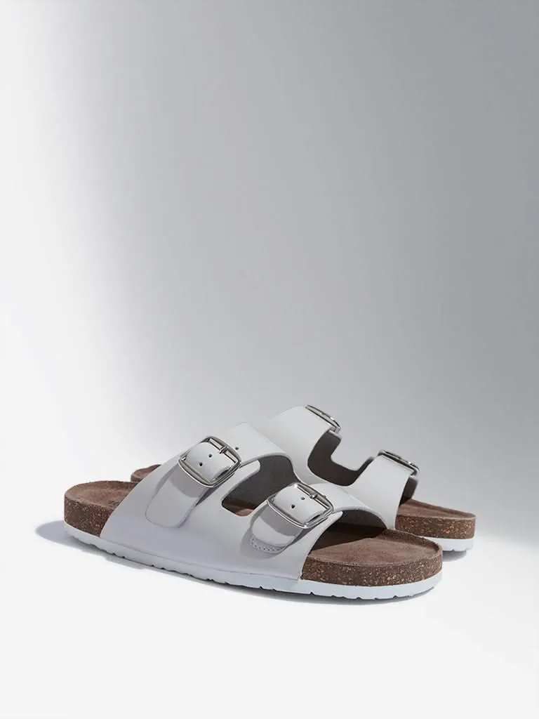 LUNA BLU Light Grey Comfort Sandals