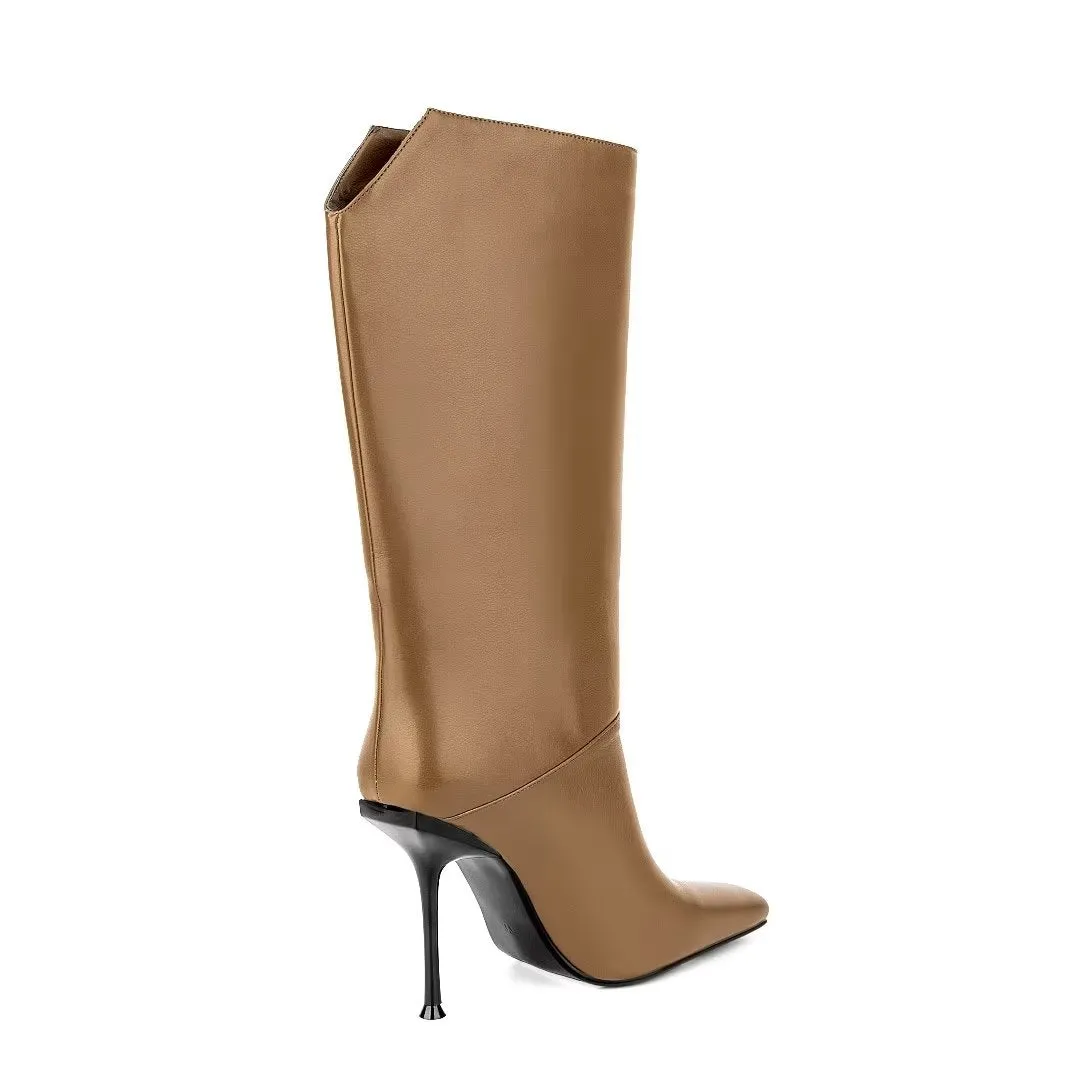 LuxeFrost Winter Chic High Heel Boots