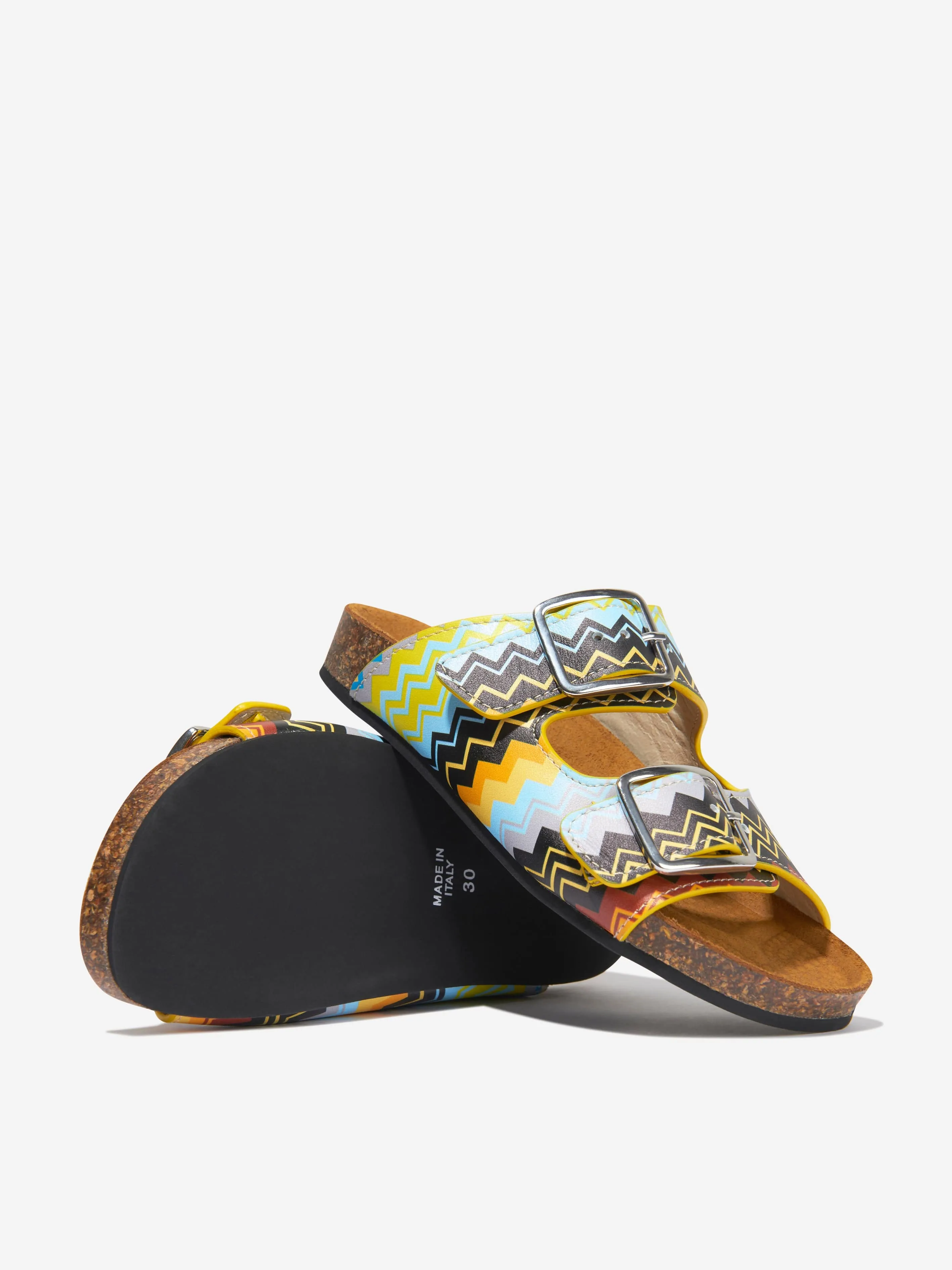 Missoni Boys Leather Sandals in Multicolour