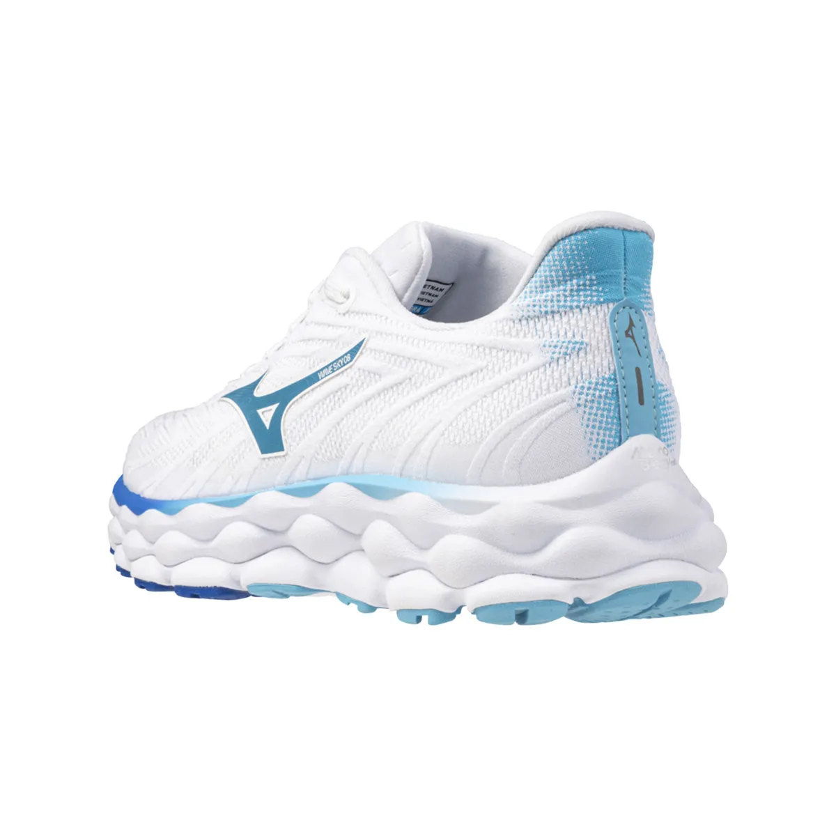 Mizuno Wave Sky 8 Womens | White/laser Blue/mugen Blue