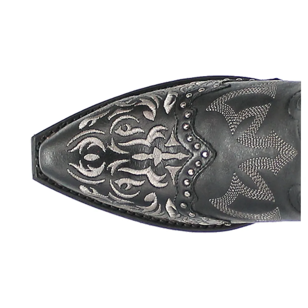 Regan Embroidered Studded Snip Toe Cowboy Boots