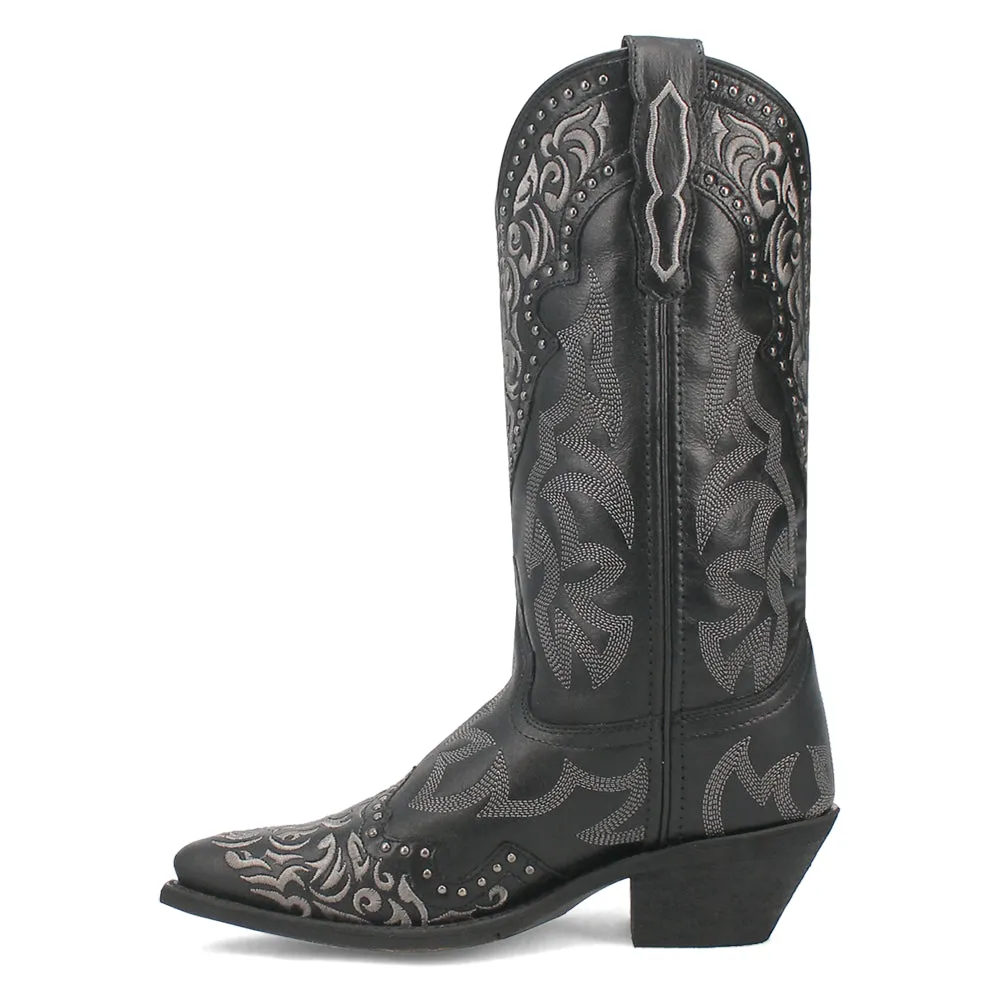 Regan Embroidered Studded Snip Toe Cowboy Boots