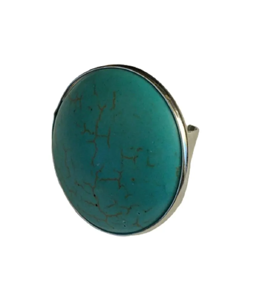 Round Turquoise Stone Ring