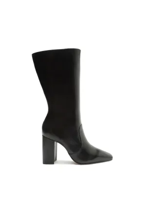 SCHUTZ | Camille Atanado Leather Bootie - Black