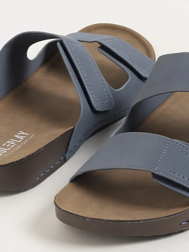 SOLEPLAY Blue Double Band Sandals